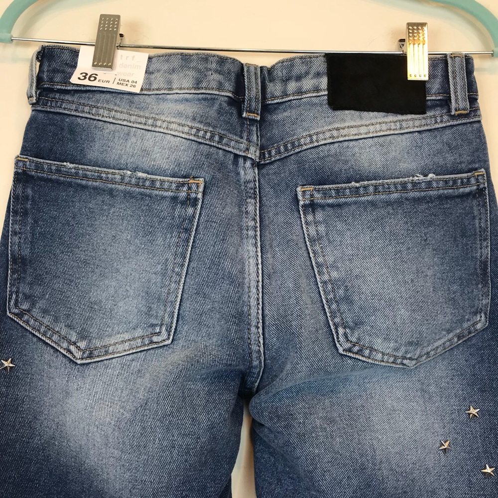 Zara denim NWT jeans with stars in size 36(4) - Picture 6 of 8